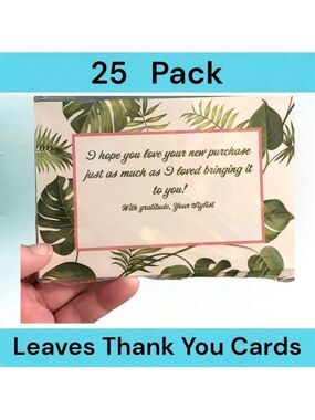 25 4X6 Leaves Thank You Cards PRICE IS FIRM